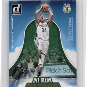 2017-18 Donruss Giannis Antetokounmpo #4 Bucks All Clear for Takeoff Press Proof