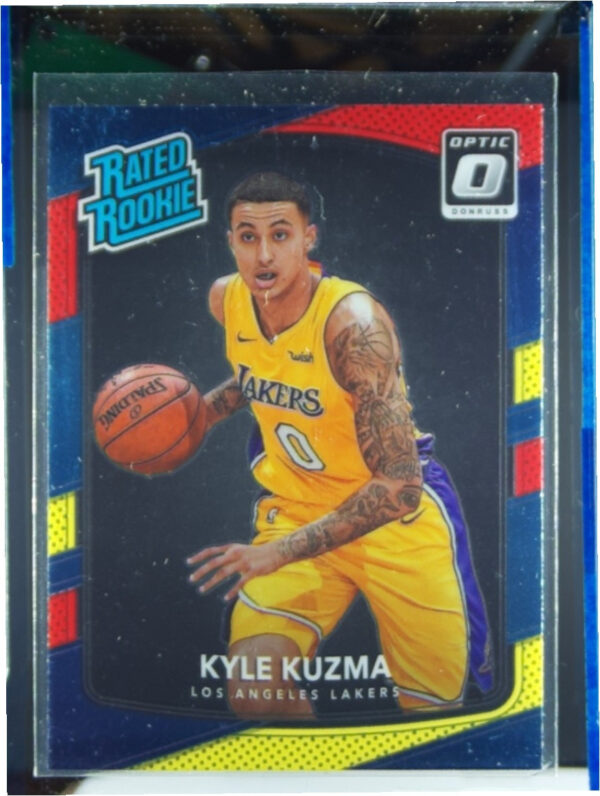 2017-18 Donruss Optic Kyle Kuzma Red and Yellow #174 Lakers