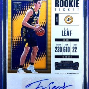 2017-18 Panini Contenders T.J. Leaf #ST-TJL Pacers Rookie Season Ticket Retail