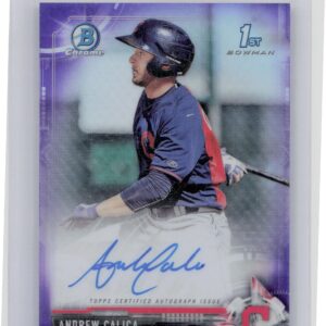 2017 Bowman Chrome Andrew Calica AU SN250 #CPA-ACA Indians Prospect Autographs P