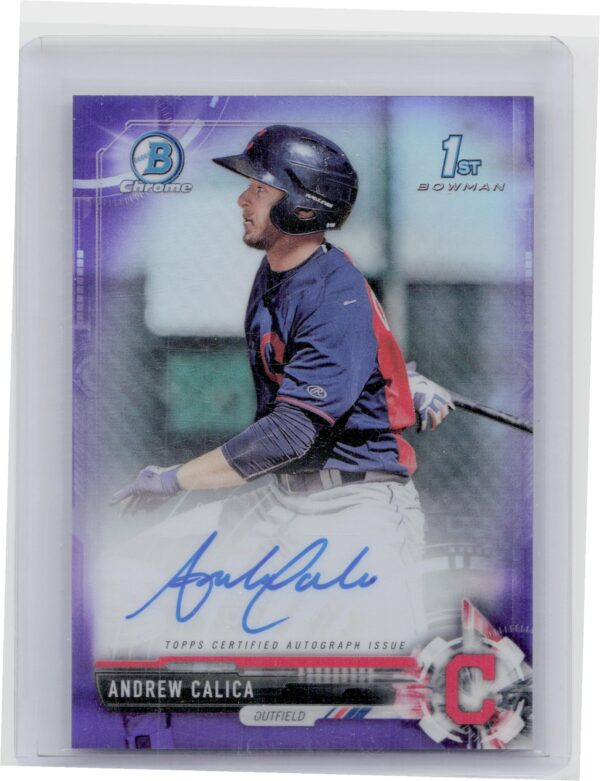 2017 Bowman Chrome Andrew Calica AU SN250 #CPA-ACA Indians Prospect Autographs P