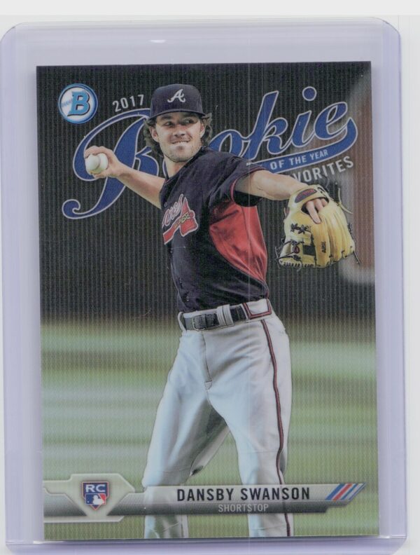 2017 Bowman Dansby Swanson #ROYF-2 Braves Rookie of the Year Favorites