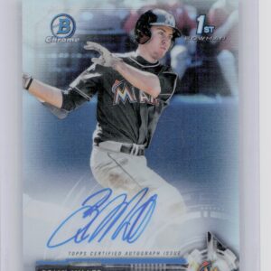 2017 Bowman Draft Brian Miller AU SN499 #CDA-BMI Marlins Chrome Draft Pick Autog