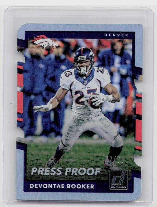 2017 Donruss Devontae Booker Press Proof Silver Die Cut /75 #280 Broncos
