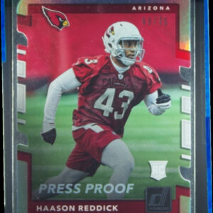 2017 Donruss Haason Reddick Press Proof Silver Die Cut SN75 #396 Cardinals