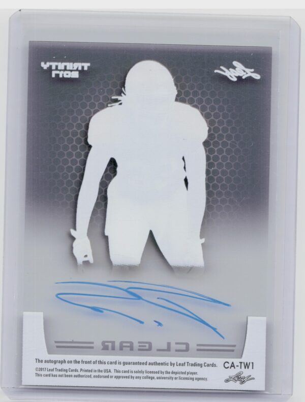 2017 Leaf Trinity Tim Williams AU #CA-TW1 Tide Clear Autographs - Image 3