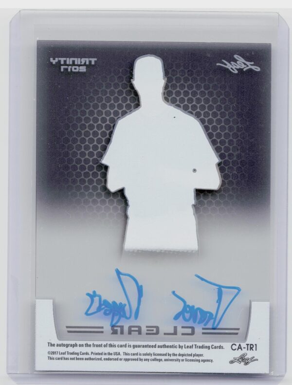 2017 Leaf Trinity Trevor Rogers Auto #CA-TR1 Marlins Clear Autographs Gray - Image 3