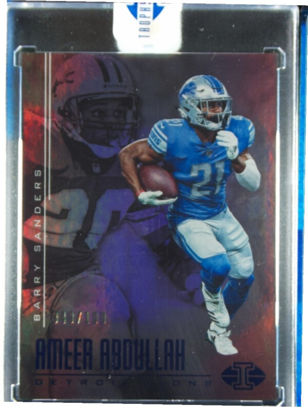 2017 Panini Illusions Ameer Abdullah / Barry Sanders Blue SN100 #31 Lions