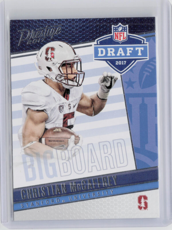 2017 Panini Prestige Christian McCaffrey #18 Cardinal Draft Big Board