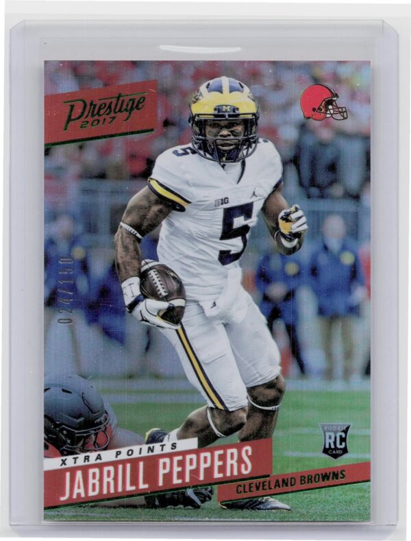 2017 Panini Prestige Jabrill Peppers Xtra Points Green /150 RC #248 Browns