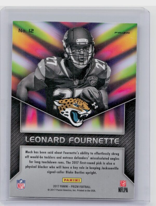 2017 Panini Prizm Leonard Fournette #12 Jaguars Instant Impact Prizm - Image 3