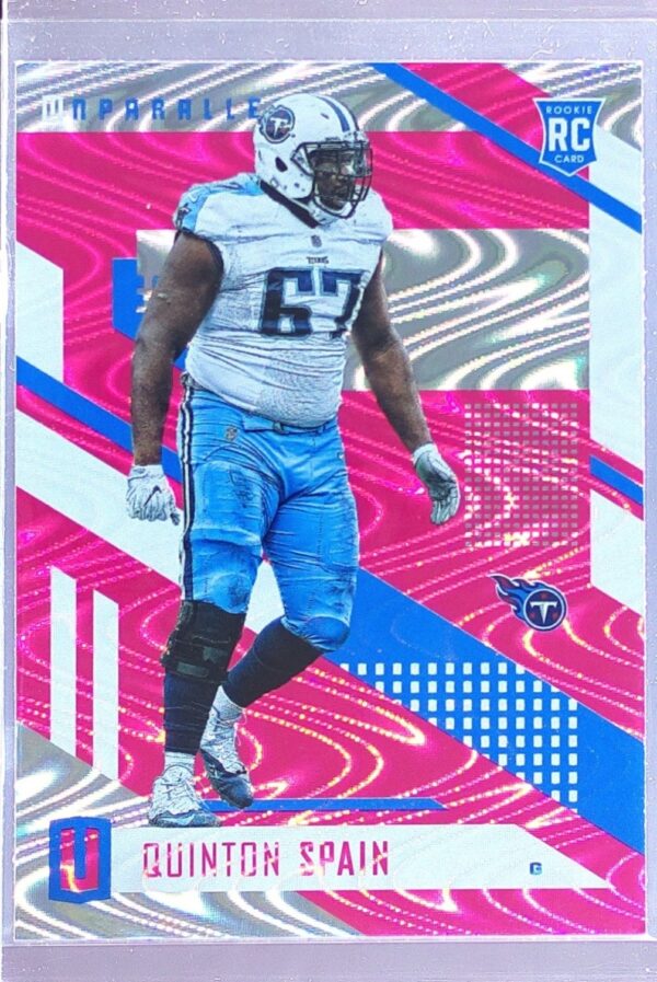 2017 Panini Unparalleled Quinton Spain Pink RC #59 Titans