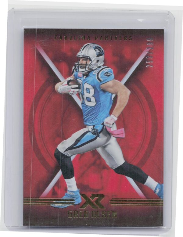 2017 Panini XR Greg Olsen Red SN299 #17 Panthers