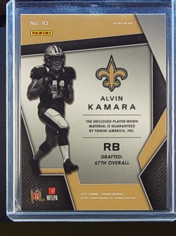 2017 Prizm Alvin Kamara JSY #10 Saints Prizm Premier Jerseys - Image 3