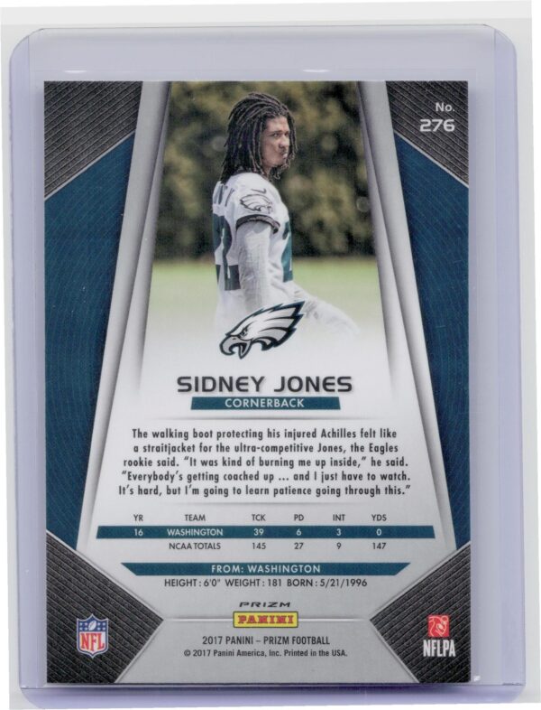 2017 Prizm Sidney Jones Prizm #276 Eagles - Image 3