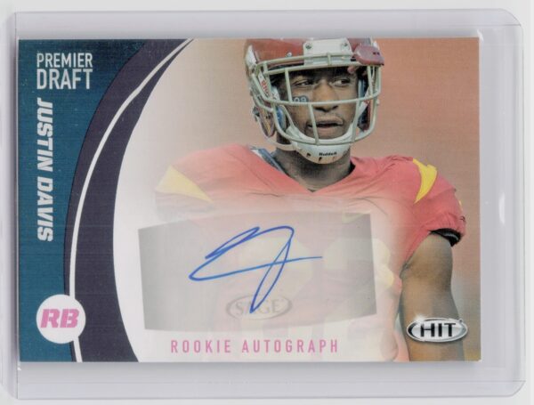 2017 SAGE HIT Justin Davis AU #A64 Trojans Autographs Red