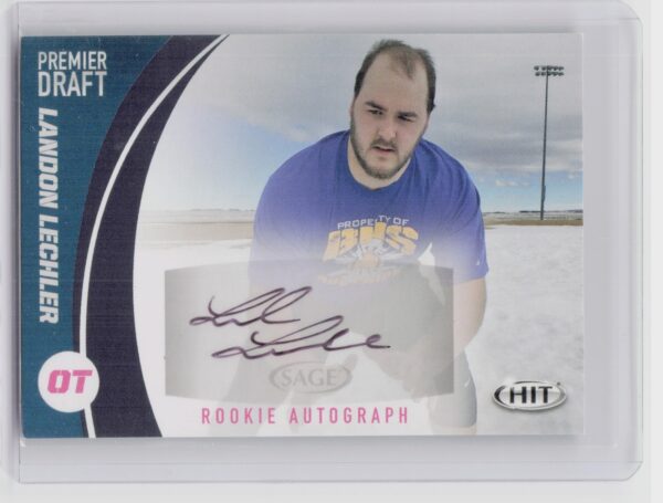 2017 SAGE HIT Landon Lechler AU #A79 Bison Autographs