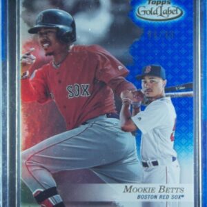 2017 Topps Gold Label Mookie Betts Class 2 Blue SN99 #75 Sox