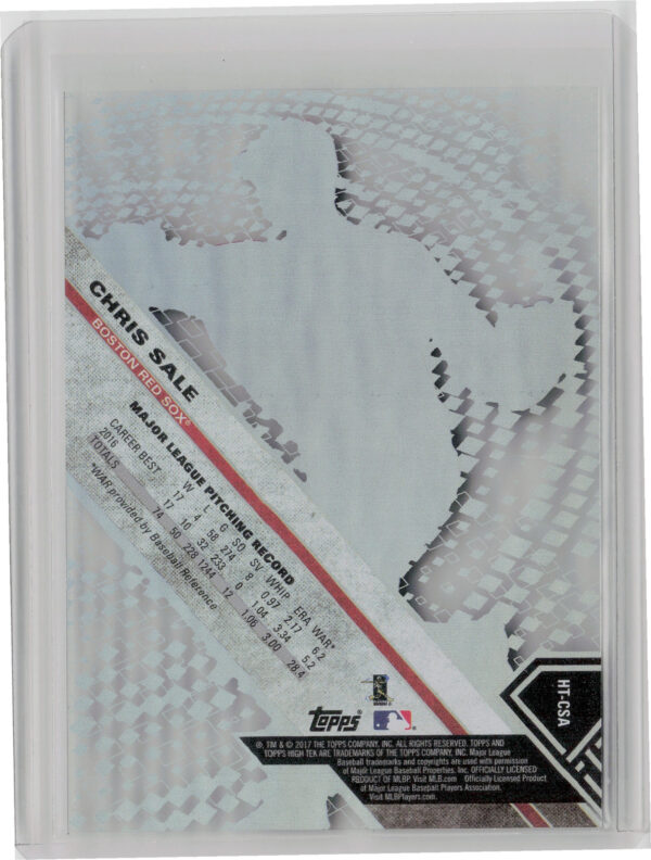 2017 Topps High Tek Chris Sale #HT-CSA Sox - Image 3