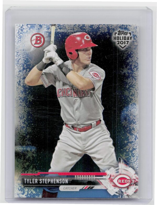 2017 Topps Holiday Bowman Tyler Stephenson Blue Winter Wonderland /50 #TH-TS Re