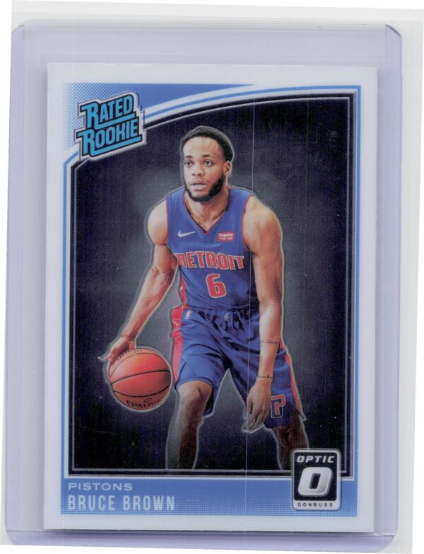 2018-19 Donruss Optic Bruce Brown RC #161 Pistons