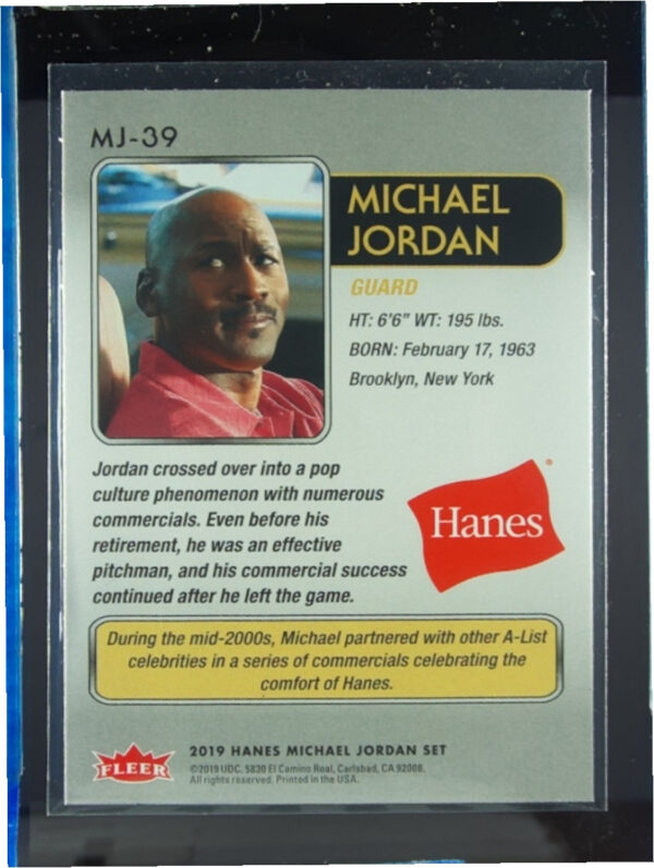 2018-19 Fleer Hanes Michael Jordan 30th Anniversary Michael Jordan Red Foil #MJ- - Image 3