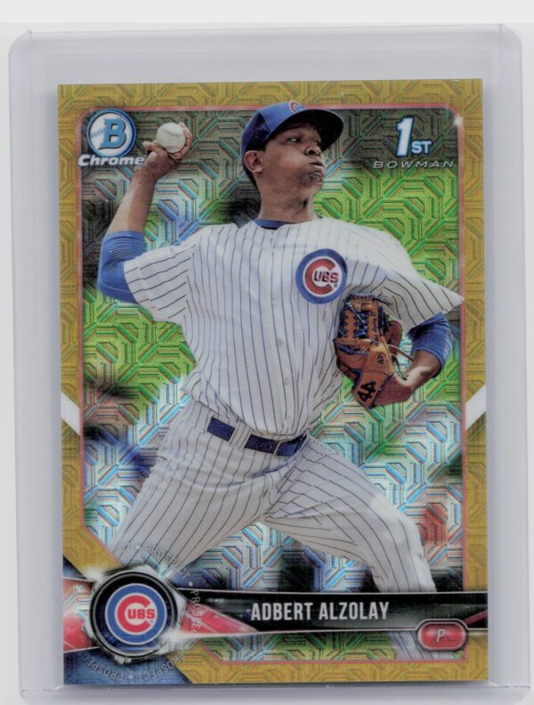 2018 Bowman Adbert Alzolay /50 #BCP145 Cubs Prospects Mojo Refractor Gold
