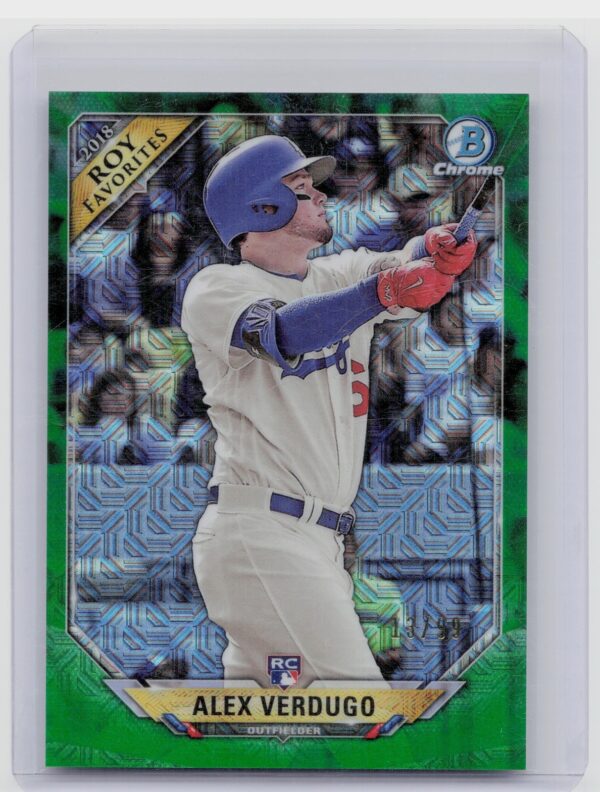 2018 Bowman Alex Verdugo SN99 #ROYF-AV Dodgers Chrome Rookie of the Year