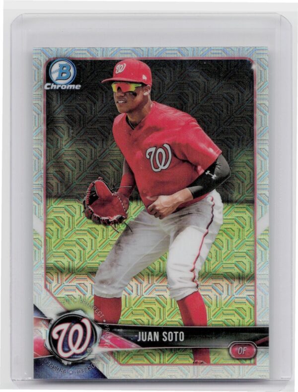 2018 Bowman Juan Soto #BCP52 Nationals Chrome Prospects Mojo Refractor