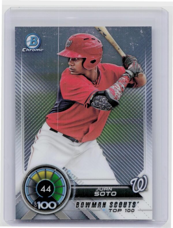 2018 Bowman Juan Soto #BTP-44 Nationals Bowman Chrome Scouts' Top 100