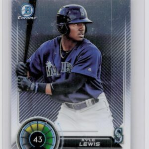 2018 Bowman Kyle Lewis #BTP-43 Mariners Bowman Chrome Scouts' Top 100