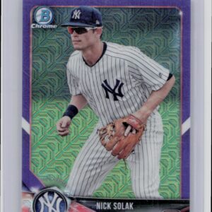 2018 Bowman Nick Solak /250 #BCP104 Yankees Chrome Prospects Mojo Refractor Purp