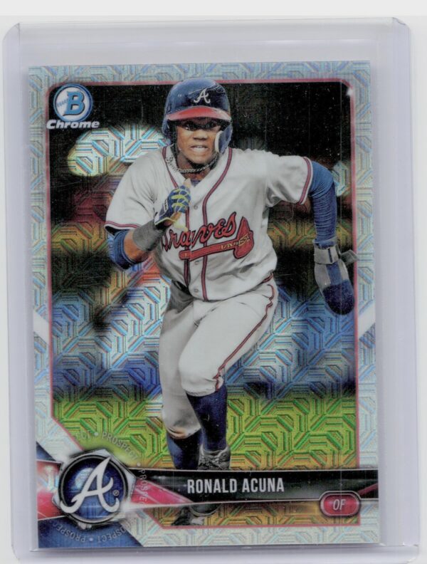 2018 Bowman Ronald Acuna #BCP1 Braves Chrome Prospects Mojo Refractor