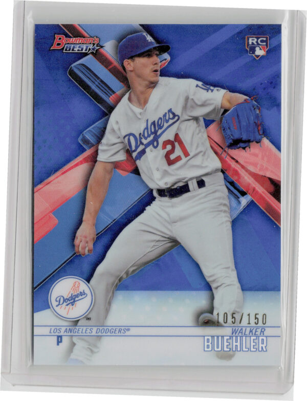 2018 Bowman's Best Walker Buehler Blue SN150 #2 Dodgers
