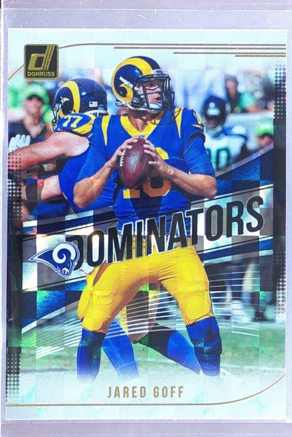 2018 Donruss Jared Goff #D-7 Rams Dominators