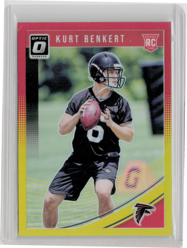 2018 Donruss Optic Kurt Benkert Red and Yellow #149 Falcons