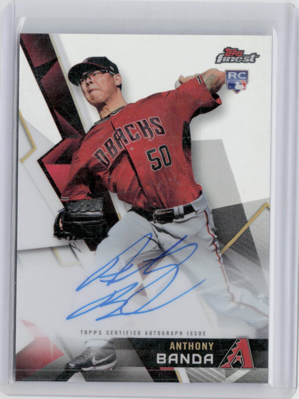 2018 Finest Anthony Banda AU #FA-ABA Diamondbacks Finest Autographs