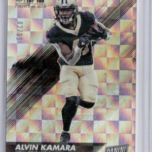 2018 Panini Day Kickoff Alvin Kamara Checkerboard SN99 #20 Saints