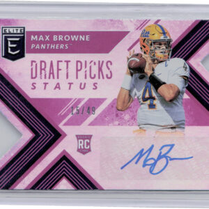 2018 Panini Elite Draft Picks Max Browne #190 Panthers Draft Picks Autographs St