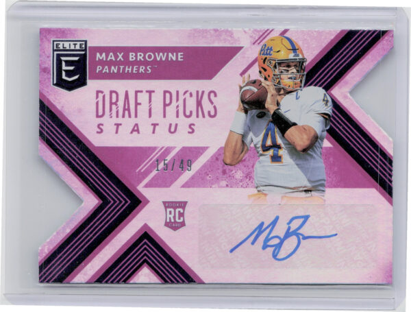 2018 Panini Elite Draft Picks Max Browne #190 Panthers Draft Picks Autographs St