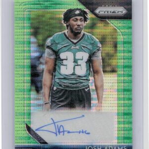 2018 Panini Prizm Josh Adams AU #RA-JO Eagles Rookie Autographs Prizm Neon Green