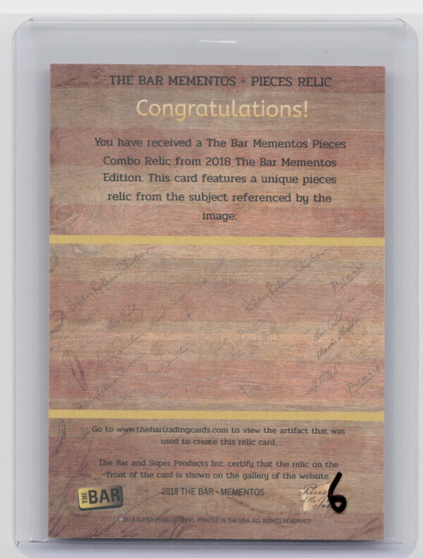2018 The Bar Pieces of the Past Hybrid Edition George Harrison - Image 3