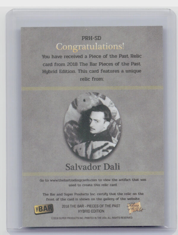 2018 The Bar Pieces of the Past Hybrid Edition Salvador Dali - Image 3