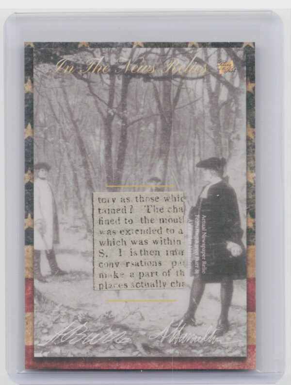 2018 The Bar Pieces of the Past Mementos Edition: Aaron Burr, Alexander Hamilton