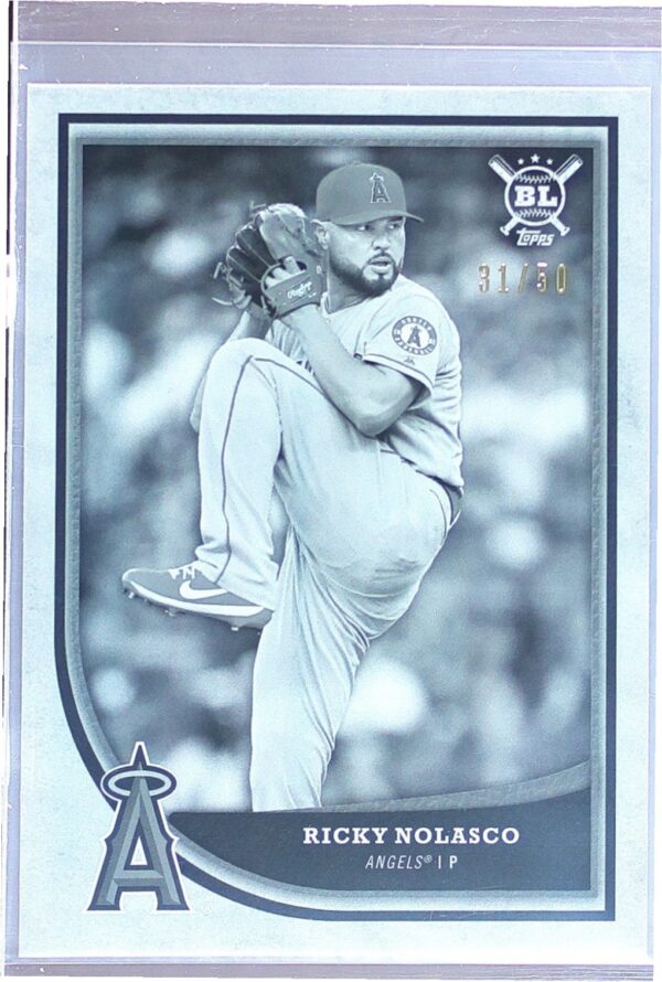 2018 Topps Big League Ricky Nolasco Black and White /50 #229 Angels
