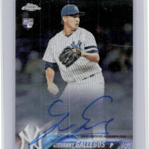 2018 Topps Chrome Giovanny Gallegos AU #RA-GG Yankees Rookie Autographs