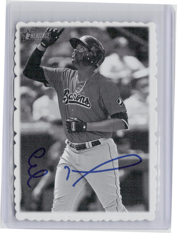 2018 Topps Heritage Minor League Eloy Jimenez #11 Barons 1969 Deckle