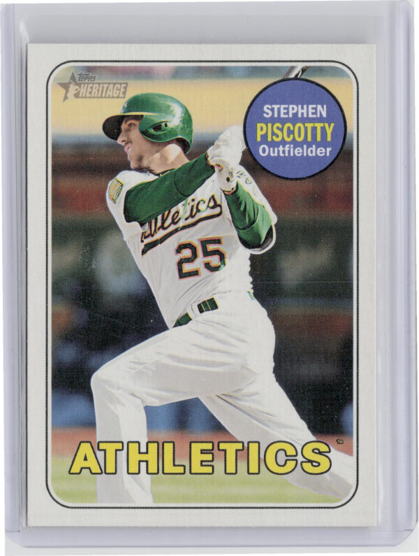 2018 Topps Heritage Stephen Piscotty SP VAR #701 Athletics