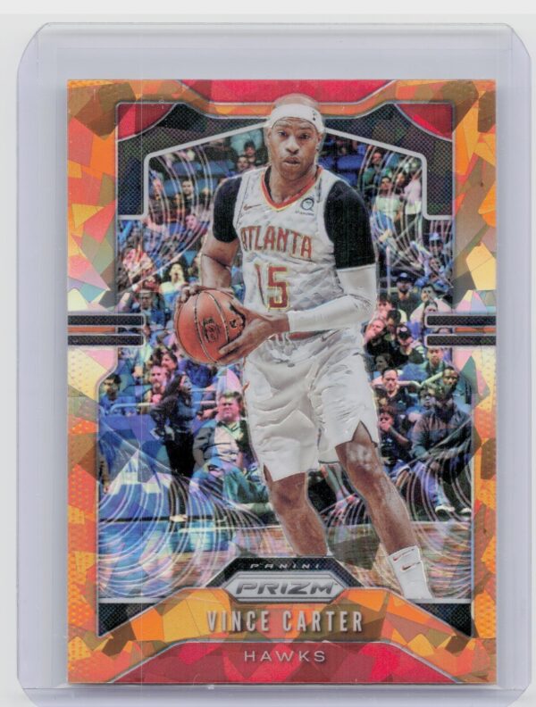 2019-20 Panini Prizm Vince Carter Prizms Orange Ice #33 Hawks