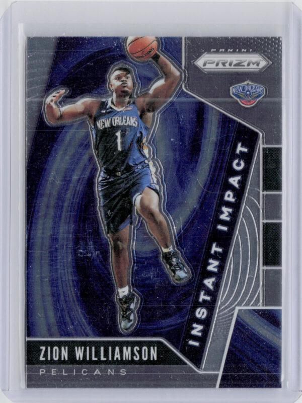 2019-20 Panini Prizm Zion Williamson #2 Pelicans Instant Impact